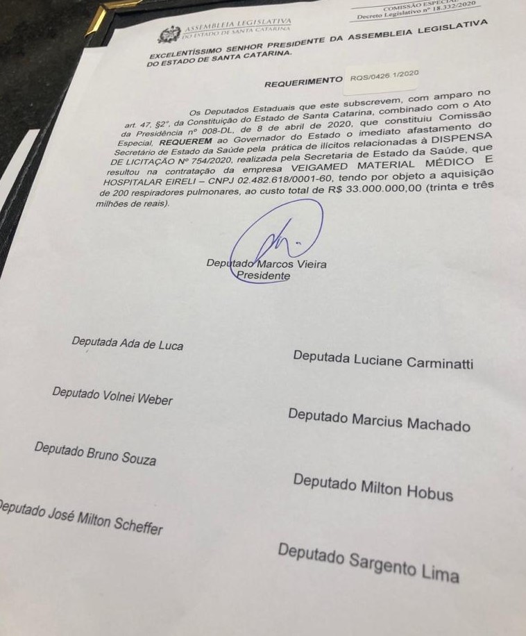 Assembleia avalia ainda hoje afastamento do Secretário Estadual de Saúde, Helton Zeferino 