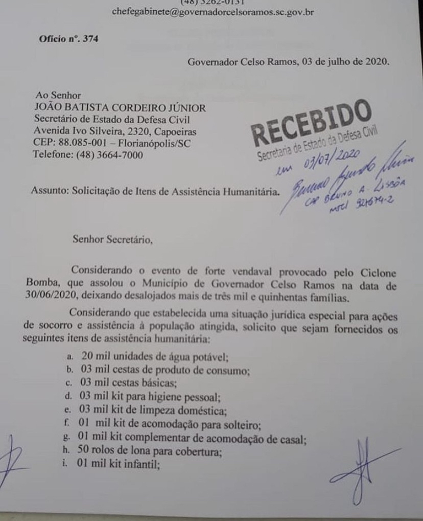 Prefeito de Governdor Celso Ramos perde paciência e diz que Governo Estadual é desgoverno 