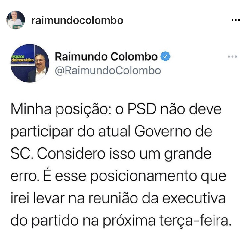 Médicos clamam mais empenho da população no combate ao coronavírus; O novo Governo de Moisés; Eron na Casa Civil; Colombo contesta participação do PSD